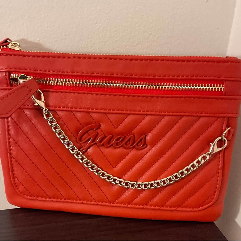Guess Red and Gold Clutch